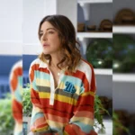 Shrinking Season 3 Christa Miller Rainbow Multicolor Striped Shirt
