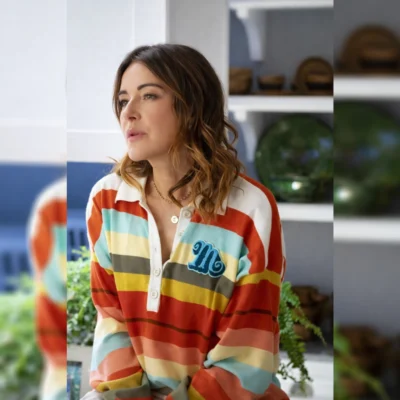 Shrinking Season 3 Christa Miller Rainbow Multicolor Striped Shirt
