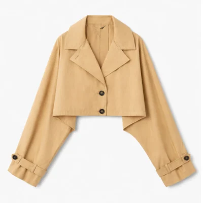 XO Kitty S3 Cropped Trench Coat